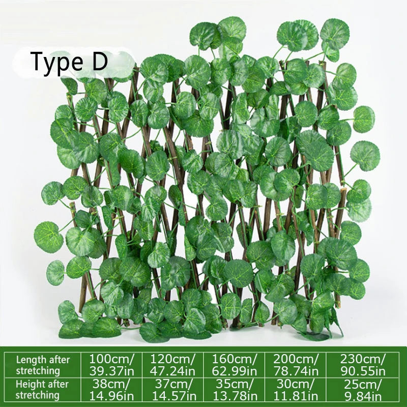 Artificial Leaf Wattled Wall Fence Screening Roll UV Protection Ivy Landscaping Fence Panel Home Decor Rattan Plants Wall