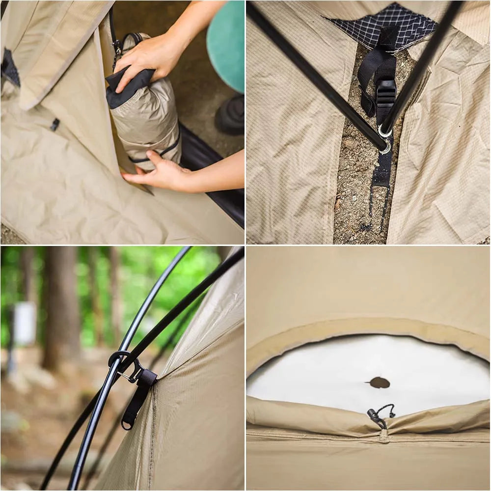 MOBI GARDEN Camping Tent Commander Dome Tent Shelter Waterproof Windproof Ultra-light 70D Nylon 160/185/245CM