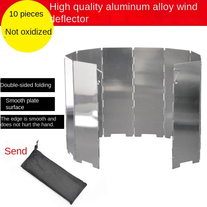 Stove windscreen Camping portable 8/10/12 piece stove hood Folding outdoor picnic burner windscreen protection