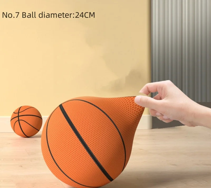 Indoor Silent Basketball Cloth Cover Soft And High Elastic Foam Mute Ball No Noise Sports Ball Density Ball Sports Games