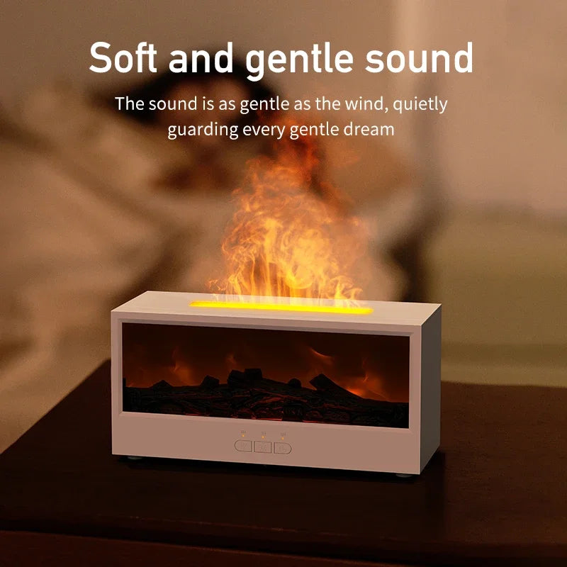 Creative Fireplace Air Humidifier Dynamic Flame Fireplace Aromatherapy Diffuser with Timer Remote Control Essential Oil Diffuser