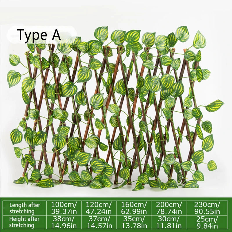 Artificial Leaf Wattled Wall Fence Screening Roll UV Protection Ivy Landscaping Fence Panel Home Decor Rattan Plants Wall