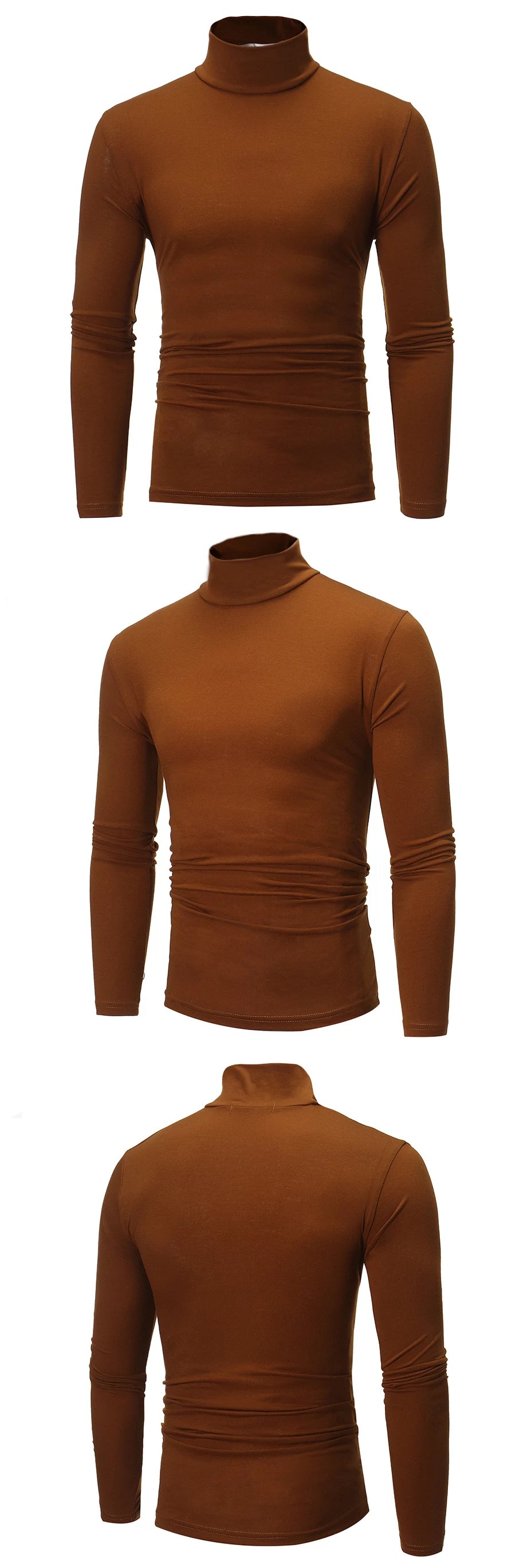 Thermal Underwear Tops Men Winter Clothes Thermal Shirt Autumn Men's Winter Tights High Neck Thin Slim Fit Long Sleeve T-shirt