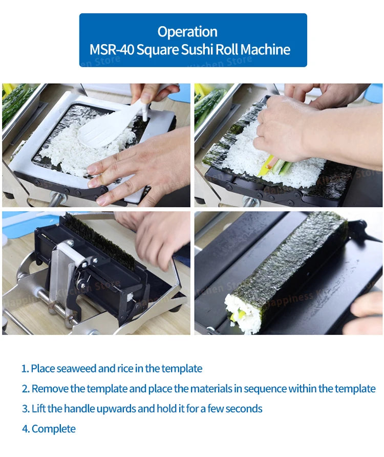 Commercial Sushi Roll Machine Manual Sushi Making Kit Professional Sushi Utensils Round/Square Sushi Maker