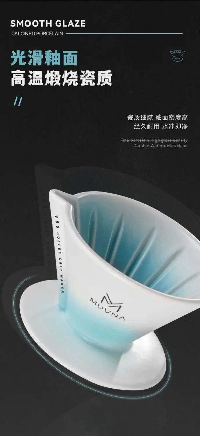 Hoshikawa Ceramic Coffee Filter Cup Reusable Filters Coffee Maker Funnel Dripper Filter Cup Coffee Accessories