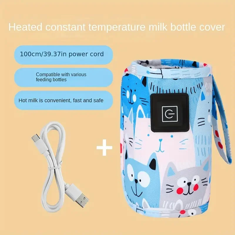 USB Milk Water Warmer, Travel Stroller Insulated Bag, Nursing Bottle Heater, Portable Bottle Feeding Warmer, Christmas, Hallowee