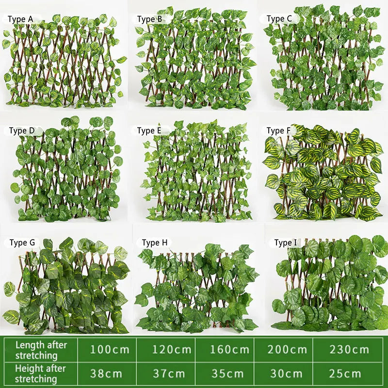 Artificial Leaf Wattled Wall Fence Screening Roll UV Protection Ivy Landscaping Fence Panel Home Decor Rattan Plants Wall