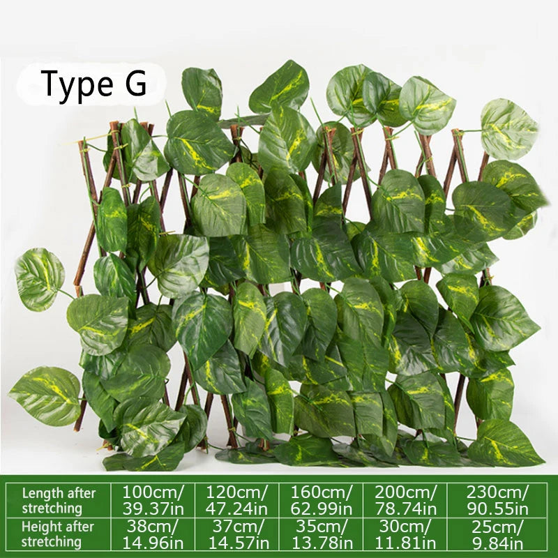 Artificial Leaf Wattled Wall Fence Screening Roll UV Protection Ivy Landscaping Fence Panel Home Decor Rattan Plants Wall