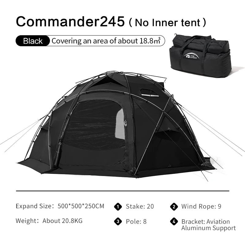 MOBI GARDEN Camping Tent Commander Dome Tent Shelter Waterproof Windproof Ultra-light 70D Nylon 160/185/245CM