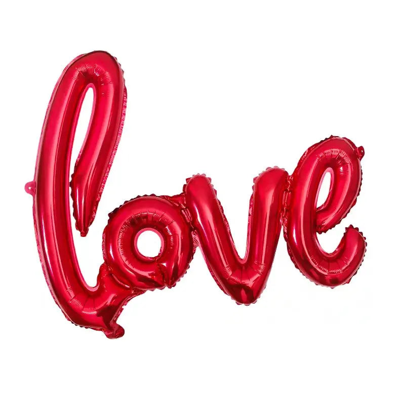 108cm Link LOVE Letter Foil Balloon Wedding Valentine's Day Anniversary Birthday Party Decoration Photo Props Air Globos Supplie