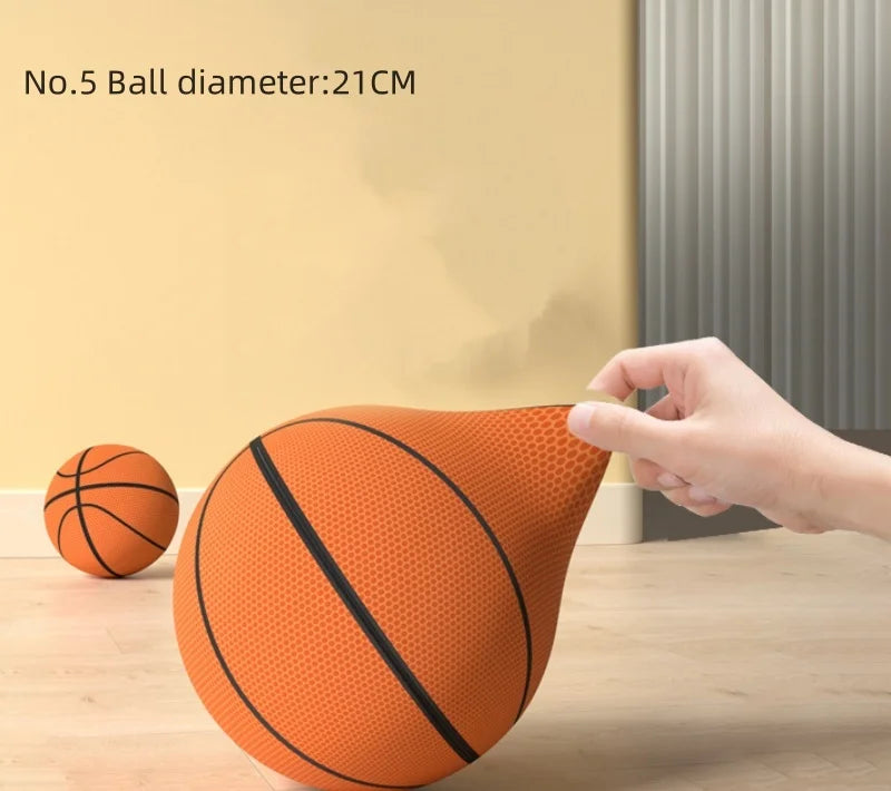 Indoor Silent Basketball Cloth Cover Soft And High Elastic Foam Mute Ball No Noise Sports Ball Density Ball Sports Games