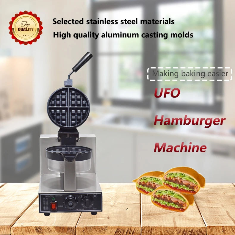 Commercial Waffle Maker Electric hodo sweets machine Baking Biscuit Machine Rotatable Head Egg Cake Maker 1300W 110-220v