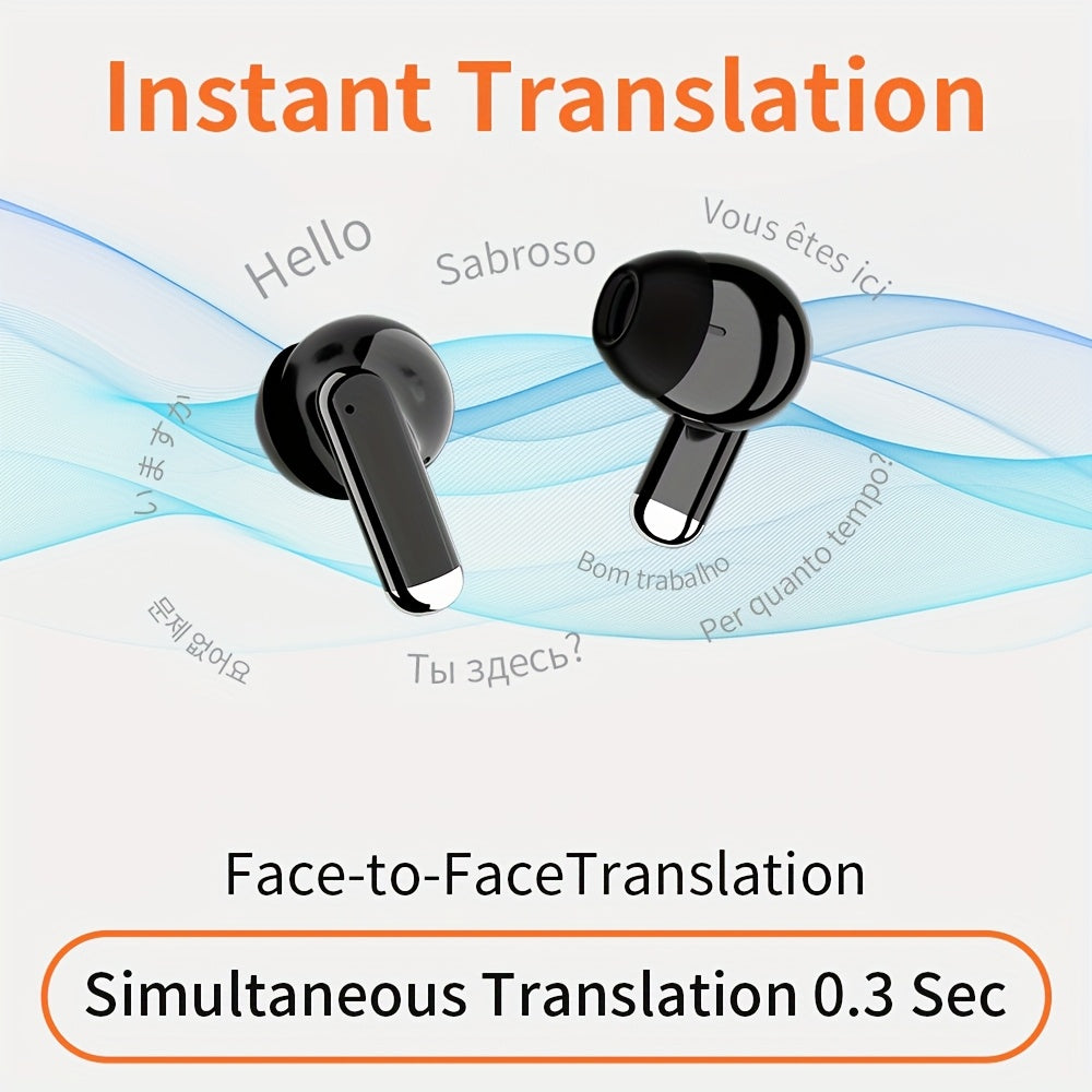 LIFEBEE Translation Earbuds, a Portable Headset Designed for Comfort, Comes with an App for Music And Calls, Is USB Rechargeable, And Serves As a Wireless Translator Device, Making It a Perfect Gift Option.