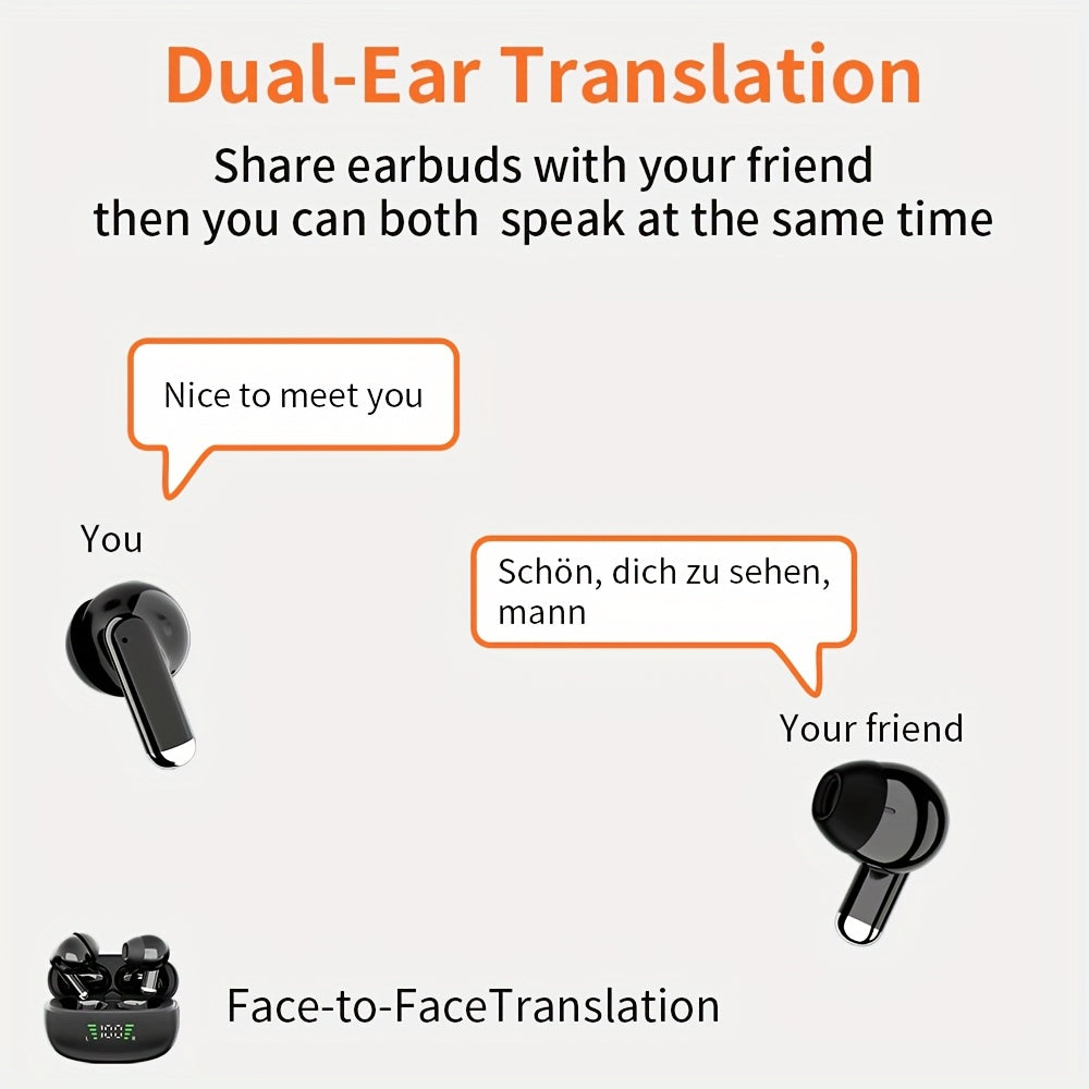 LIFEBEE Translation Earbuds, a Portable Headset Designed for Comfort, Comes with an App for Music And Calls, Is USB Rechargeable, And Serves As a Wireless Translator Device, Making It a Perfect Gift Option.