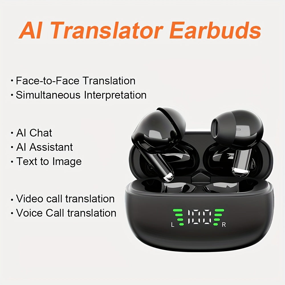 LIFEBEE Translation Earbuds, a Portable Headset Designed for Comfort, Comes with an App for Music And Calls, Is USB Rechargeable, And Serves As a Wireless Translator Device, Making It a Perfect Gift Option.