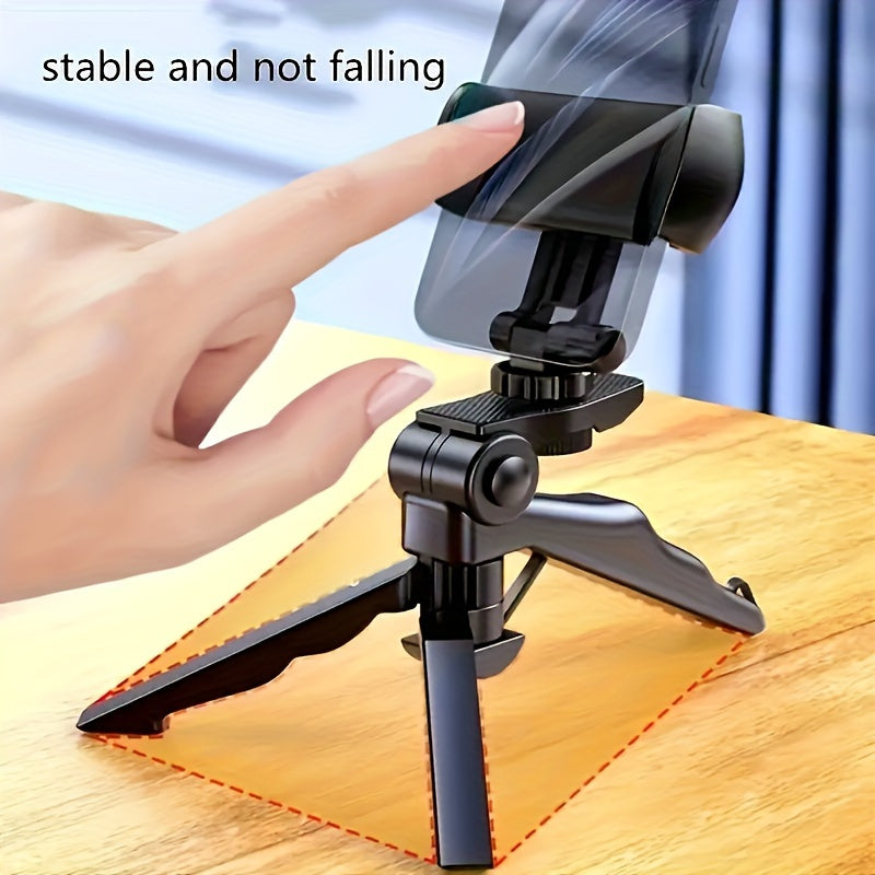 1pc Mobile phone stand tripod table top mobile phone stand small tripod anchor live stand