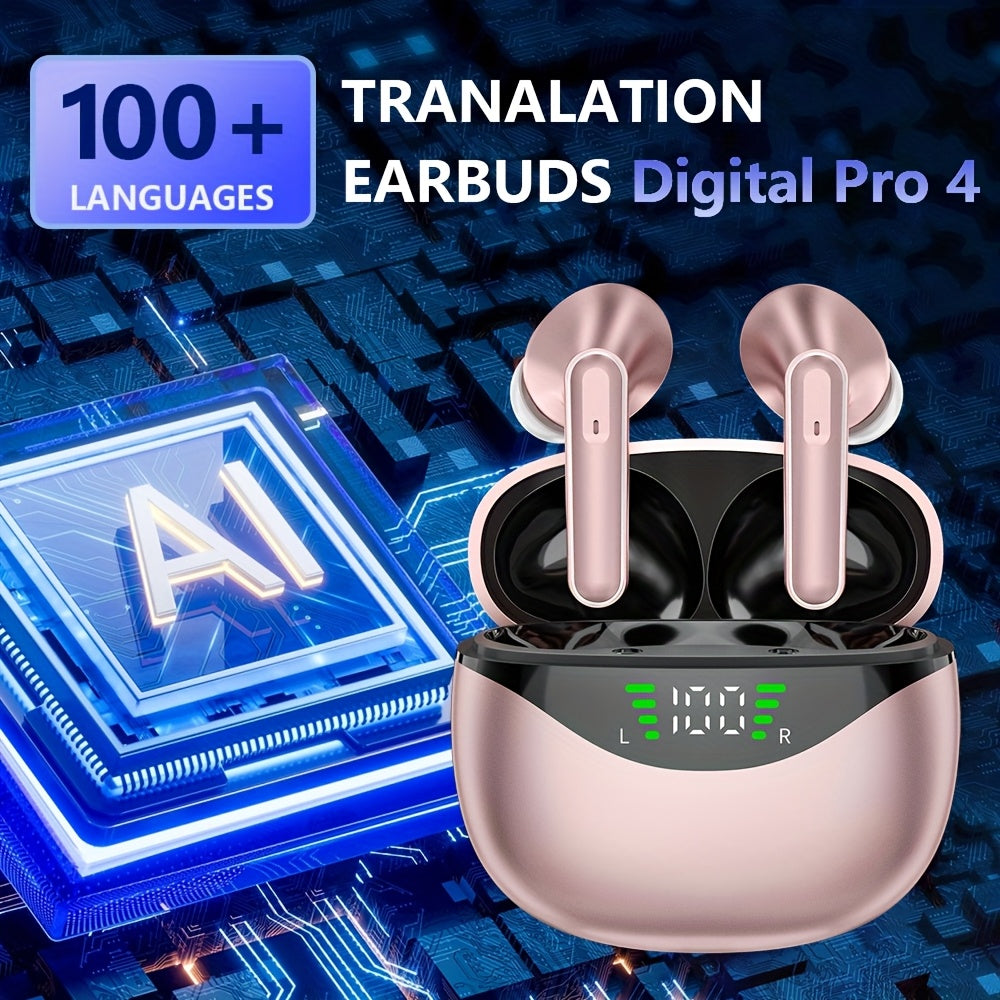 Real-Time Translation Earbuds by LIFEBEE, Wireless Translator Device for Travel & Business, Ideal Gift with APP for iOS & Android