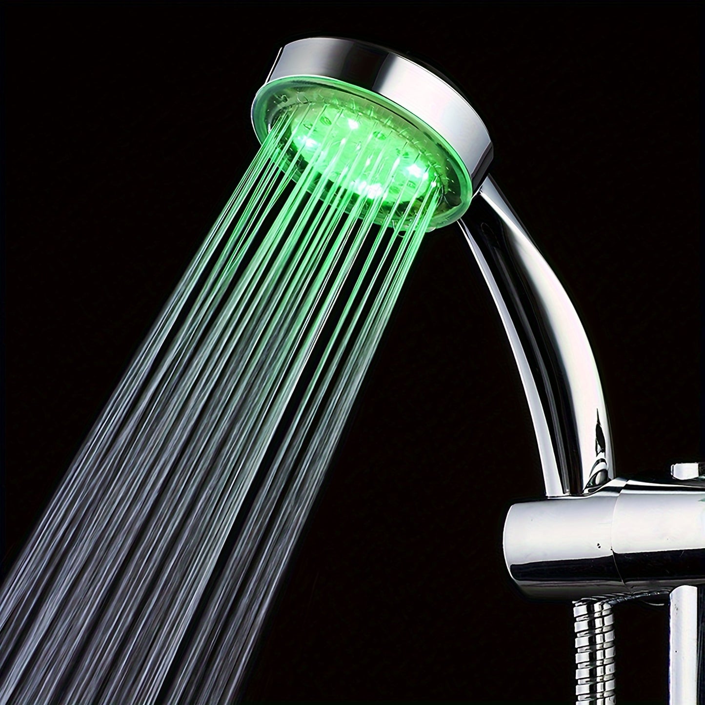 1Pc Shower Head, Rainfall Shower Sprayer, Automatically Color-Changing, Temperature Sensor, Water Saving Showerhead for Bathroom Bathroom Accessories, Shower Head