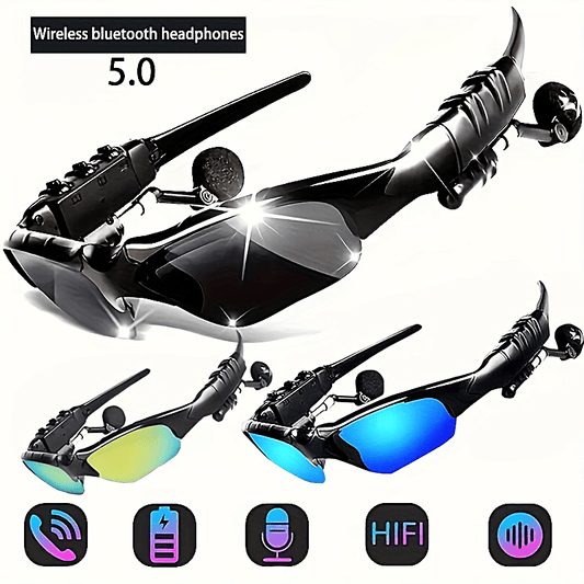 1pc of wireless Wireless glasses, PC comfort material, USB charging, wireless smart headset glasses, stereo, call and listen to music Wireless glasses, suitable for sports and safe driving, cycling glasses